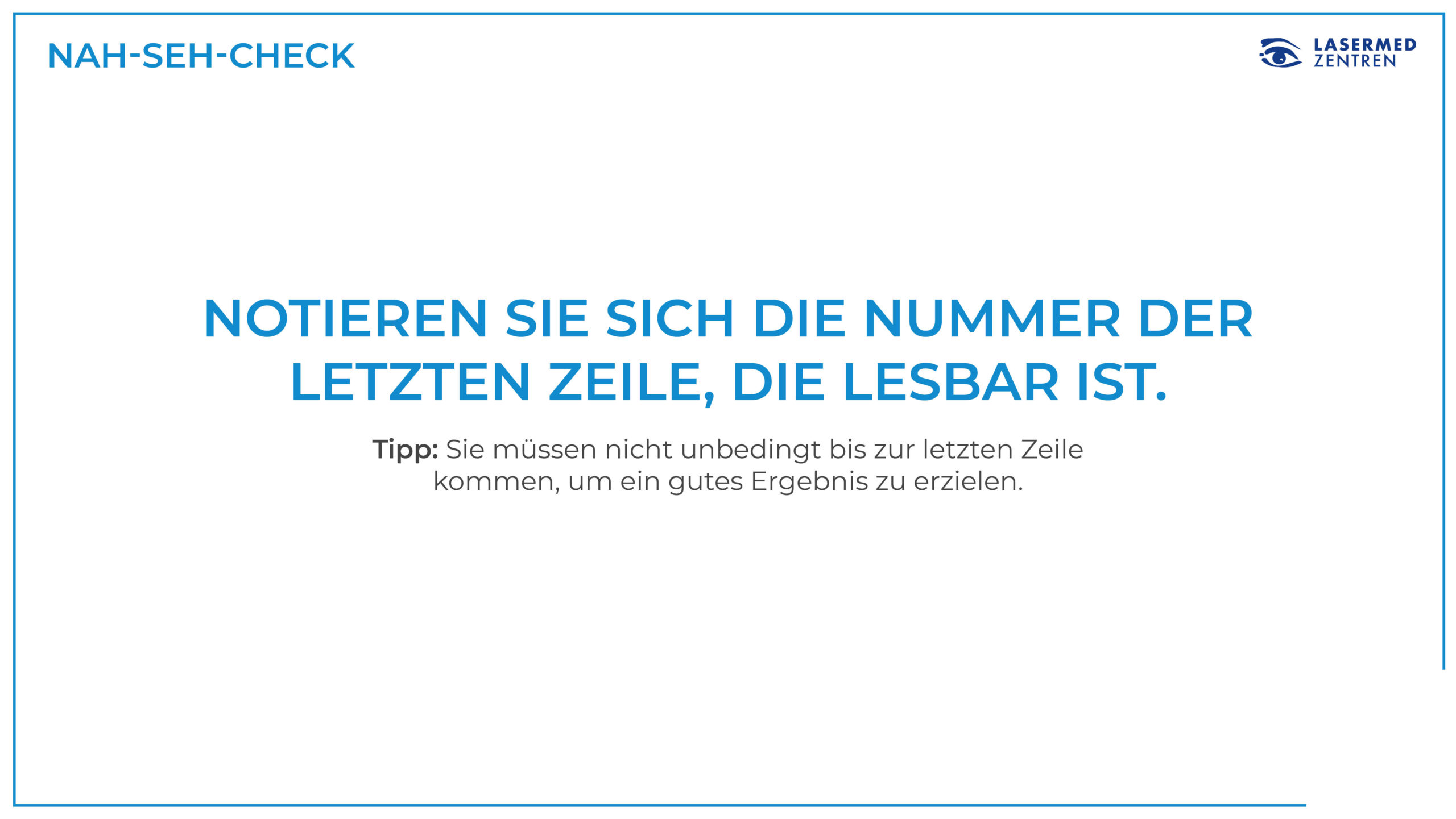 Seh-Check Weitsichtigkeit