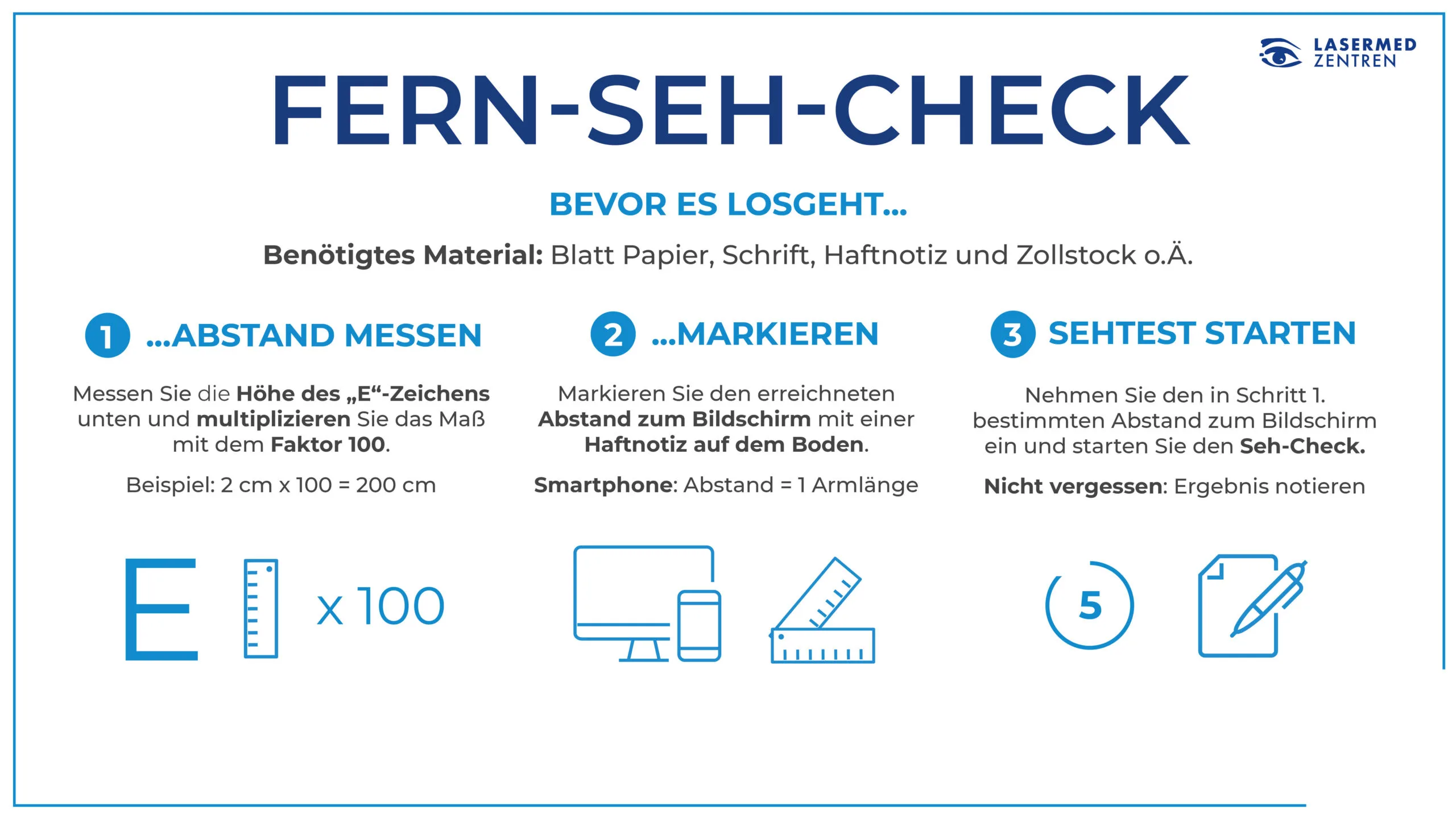 Seh-Check Kurzsichtigkeit