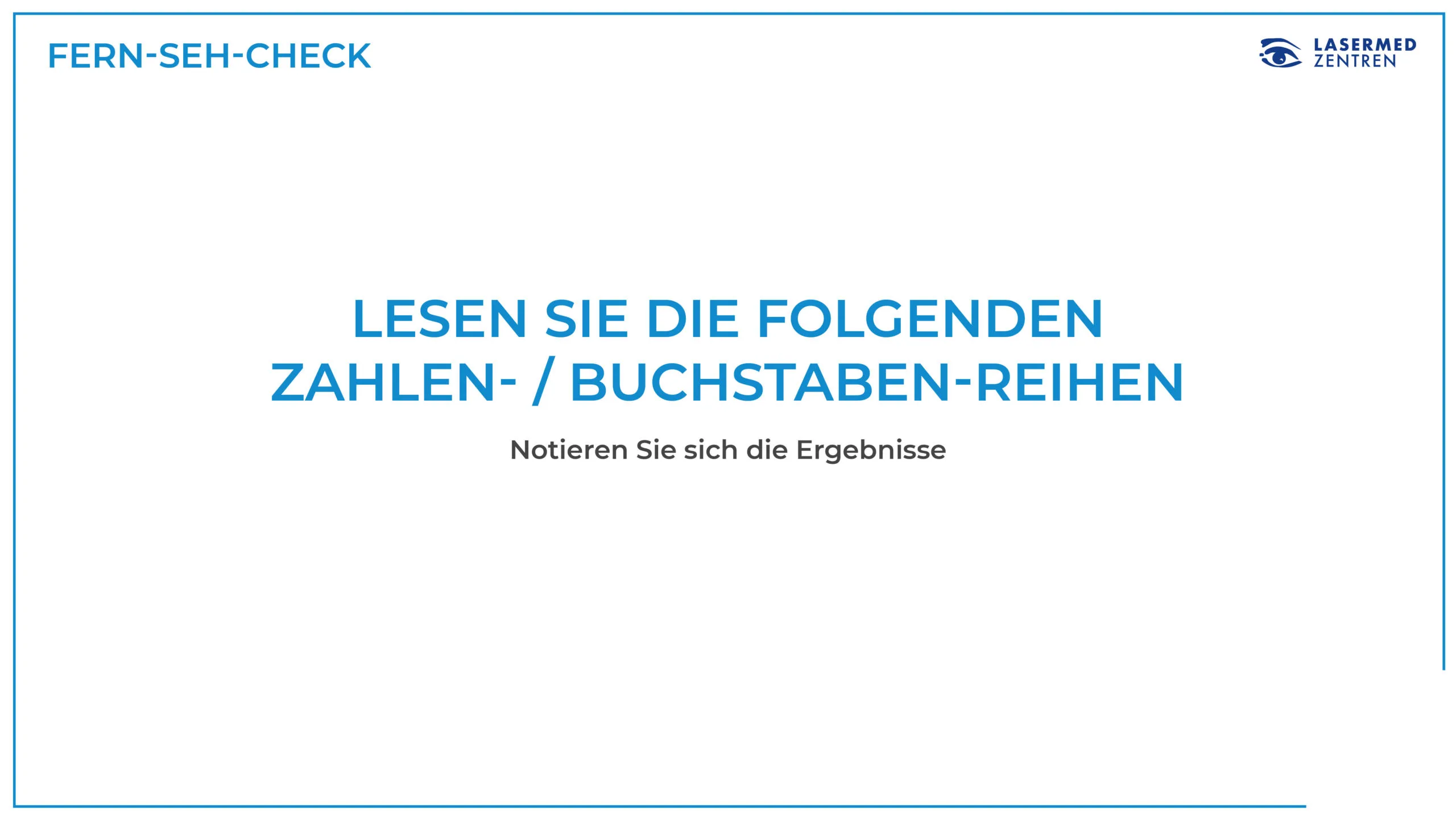 Seh-Check Kurzsichtigkeit
