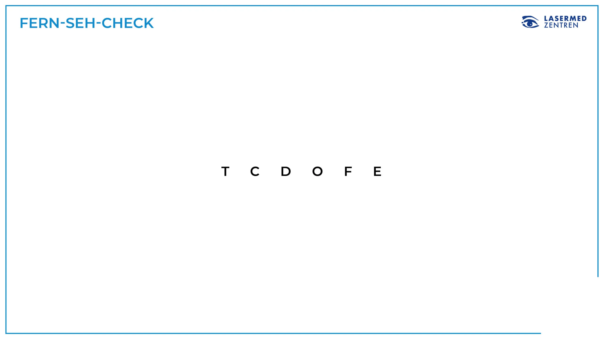 Seh-Check Kurzsichtigkeit