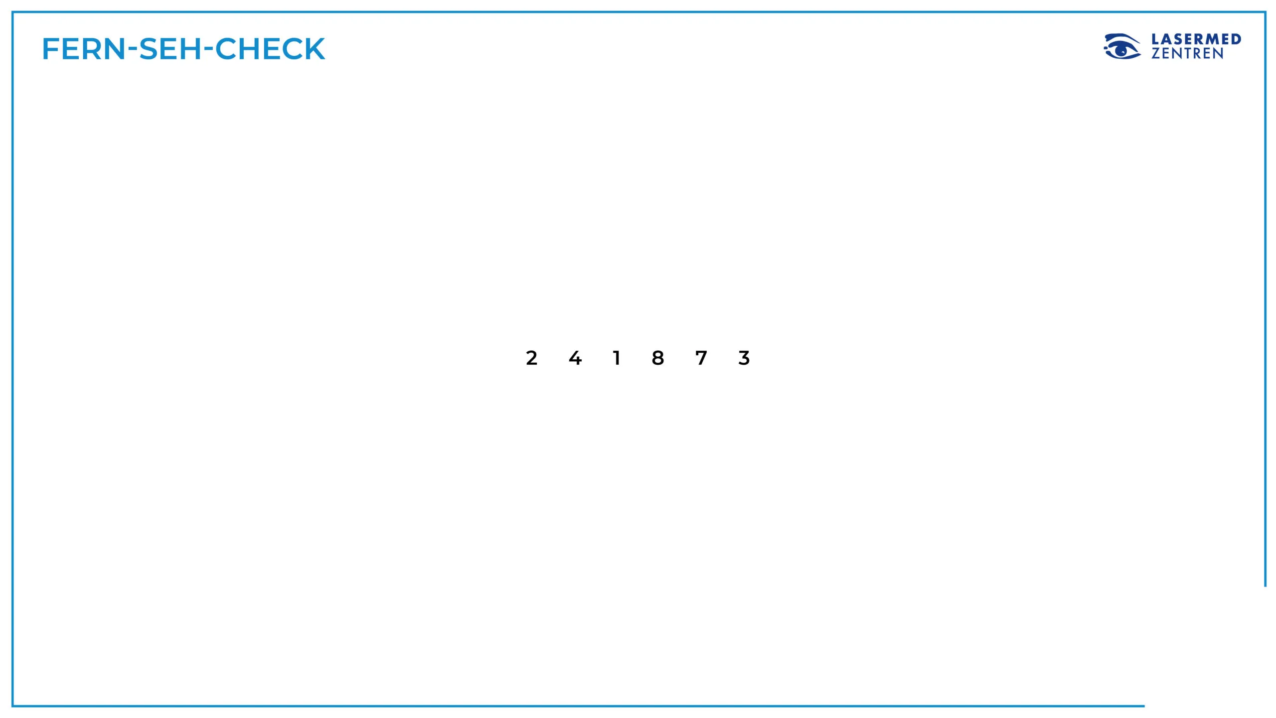 Seh-Check Kurzsichtigkeit