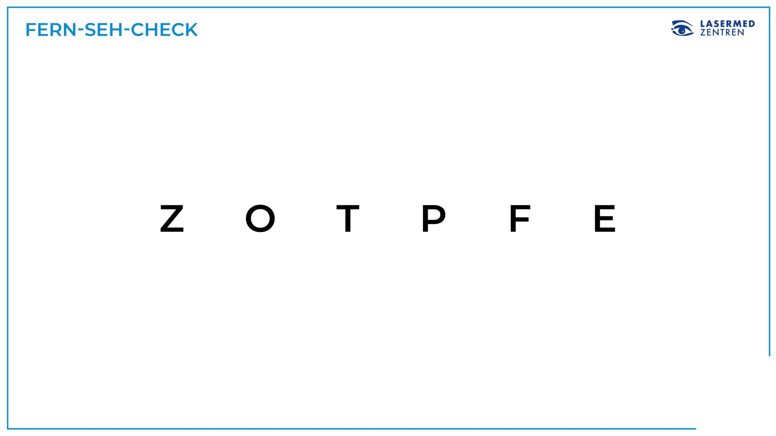 Seh-Check Kurzsichtigkeit