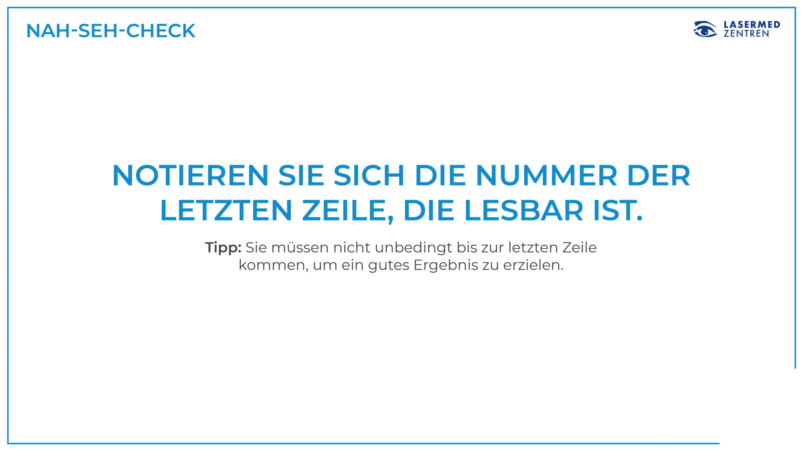Seh-Check Weitsichtigkeit