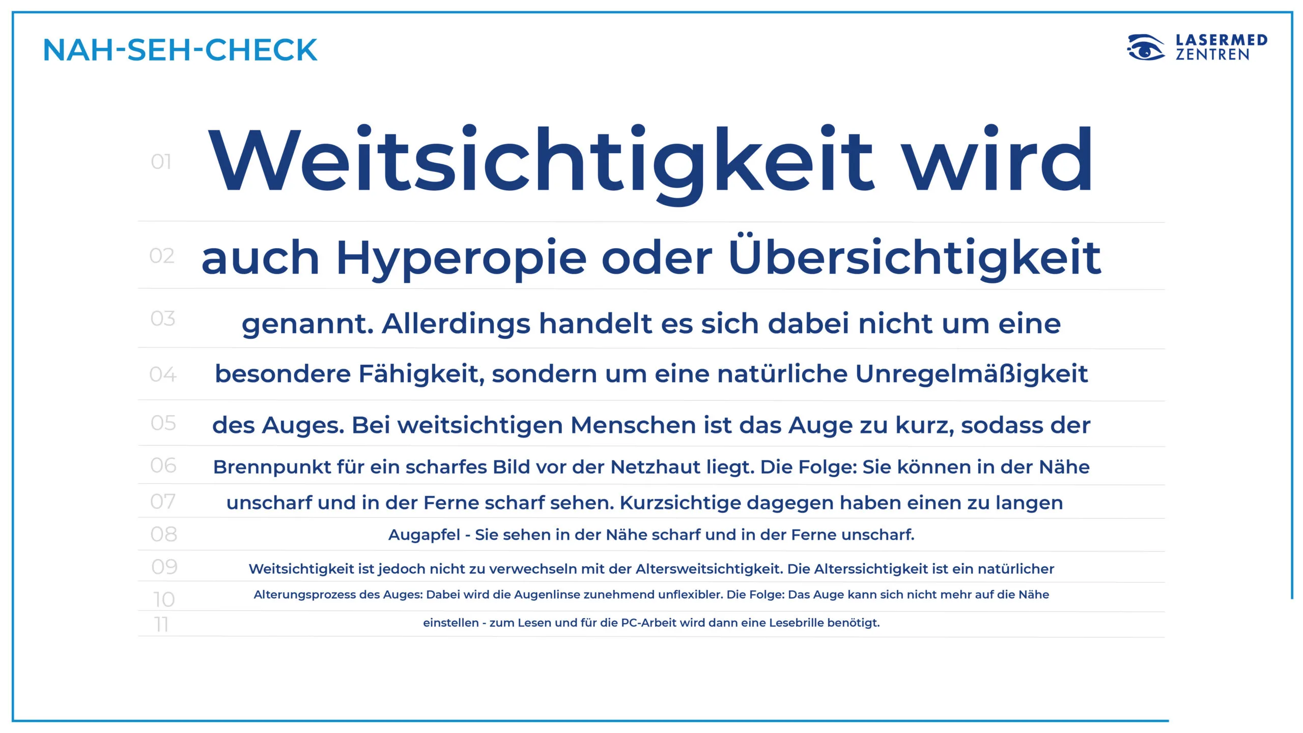 Seh-Check Weitsichtigkeit